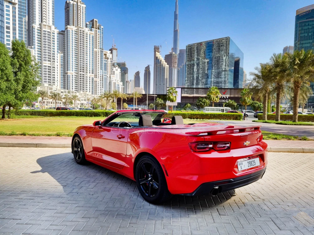 Red Chevrolet Camaro RS Convertible V4 2020 for rent in Dubai 10