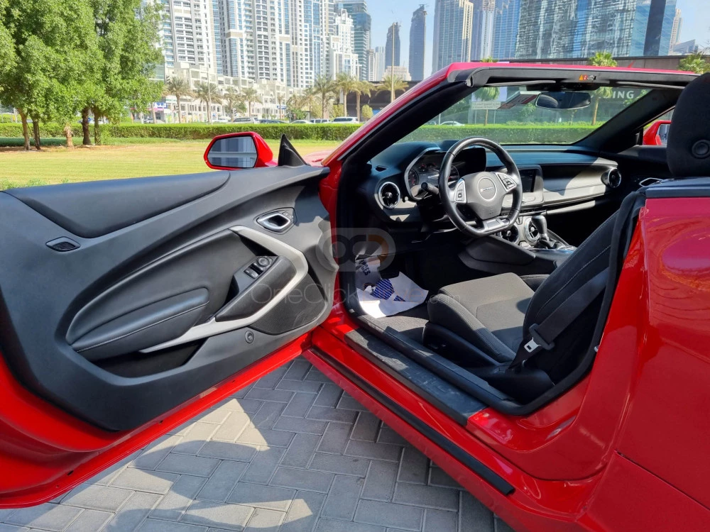 Red Chevrolet Camaro RS Convertible V4 2020 for rent in Dubai 6
