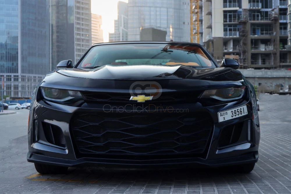 Black Chevrolet Camaro RS Convertible V6 2019 for rent in Dubai 2