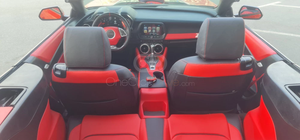 Red Chevrolet Camaro ZL1 Convertible V8 2019 for rent in Dubai 9