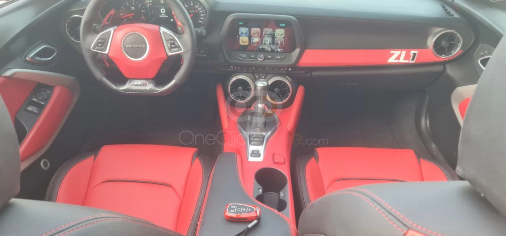 Red Chevrolet Camaro ZL1 Convertible V8 2019 for rent in Dubai 13