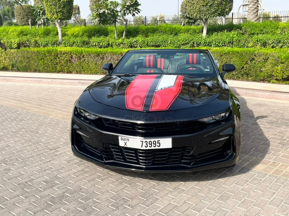 Black Chevrolet Camaro ZL1 Kit Convertible V6 2021 for rent in Dubai 2