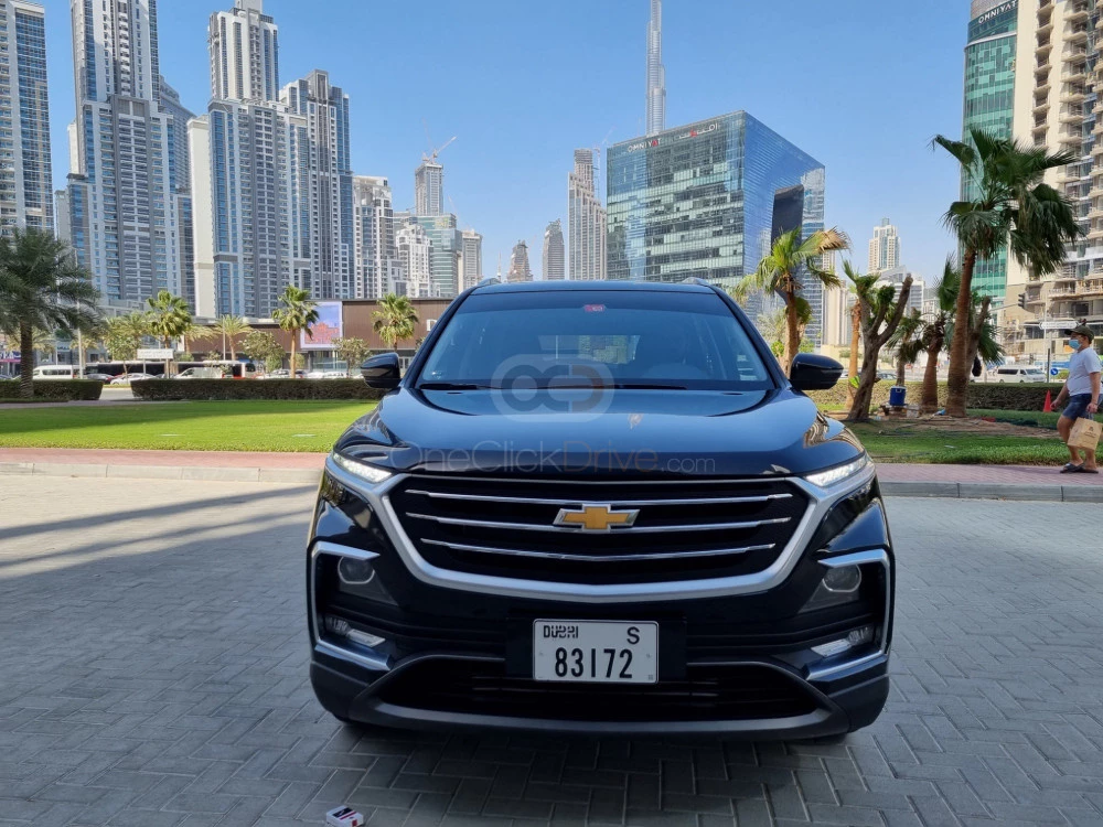 Black Chevrolet Captiva 2022 for rent in Abu Dhabi 2