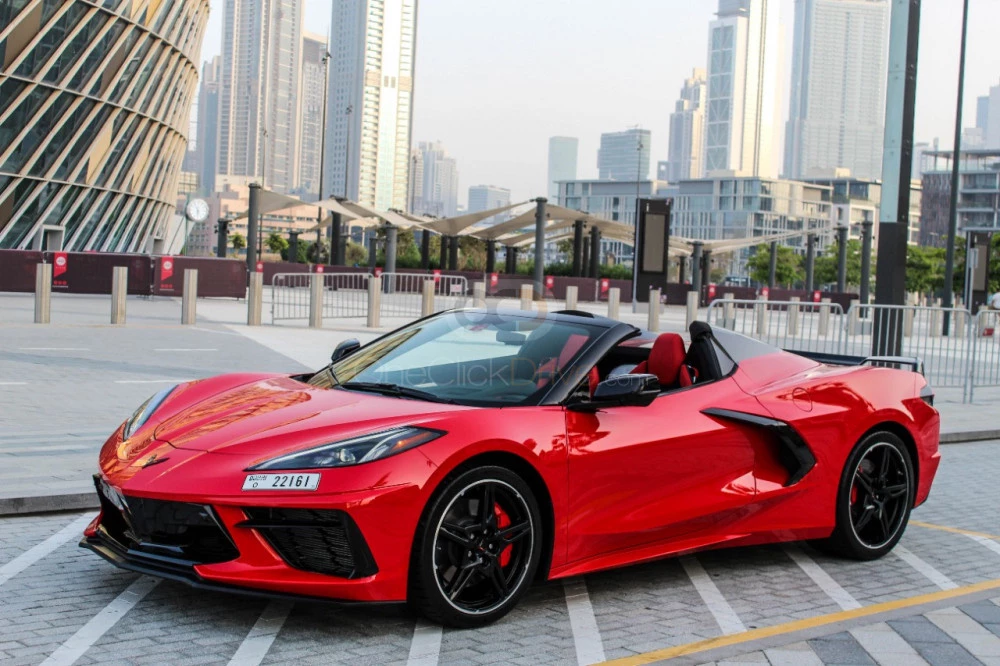 Sapphire Blue Chevrolet Corvette Grand Sport C8 2022 for rent in Dubai 1