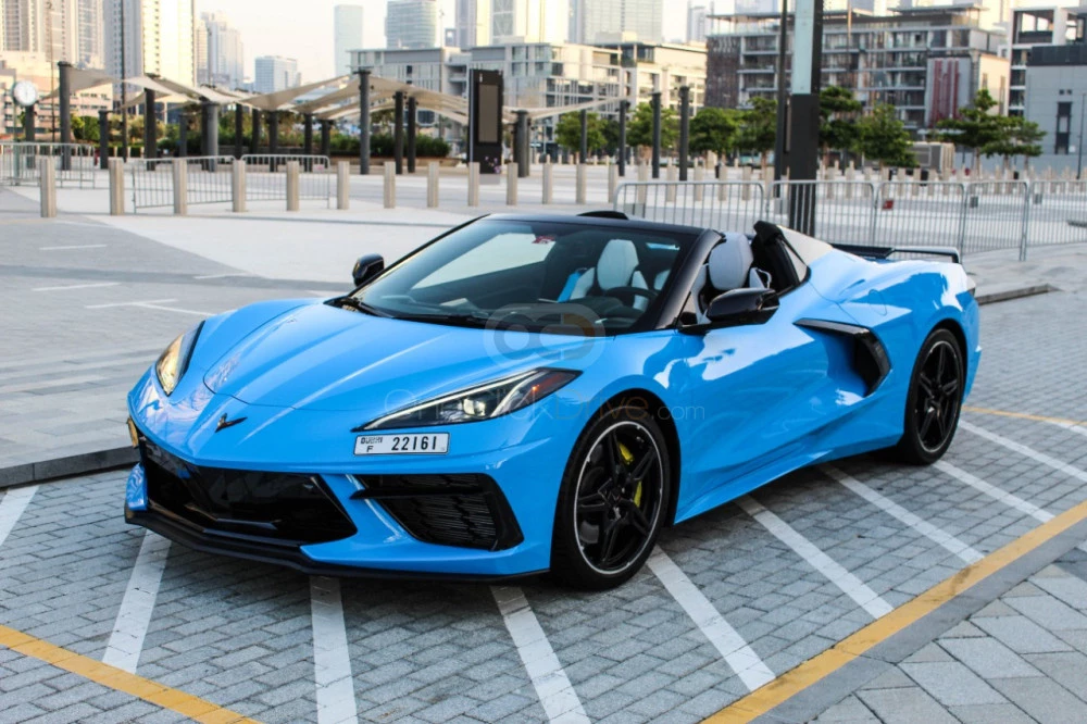 Sapphire Blue Chevrolet Corvette Grand Sport C8 2022 for rent in Dubai 10
