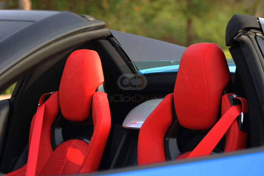Blue Chevrolet Corvette C8 Stingray Convertible 2022 for rent in Dubai 6
