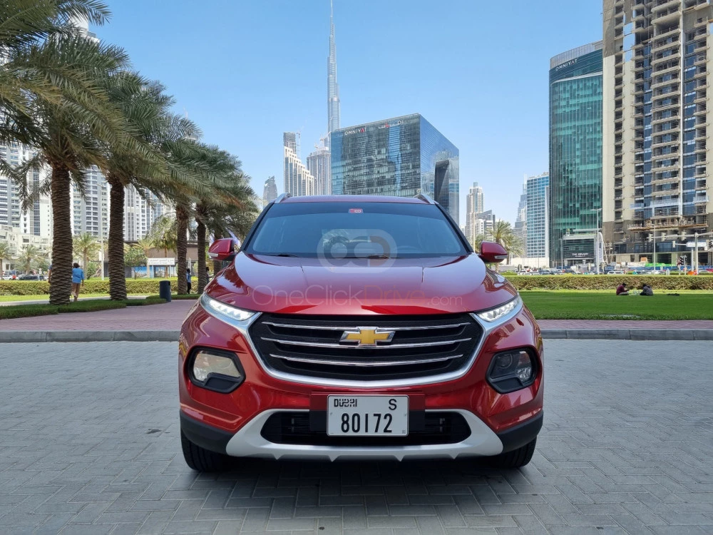 Red Chevrolet Groove 2022 for rent in Abu Dhabi 2