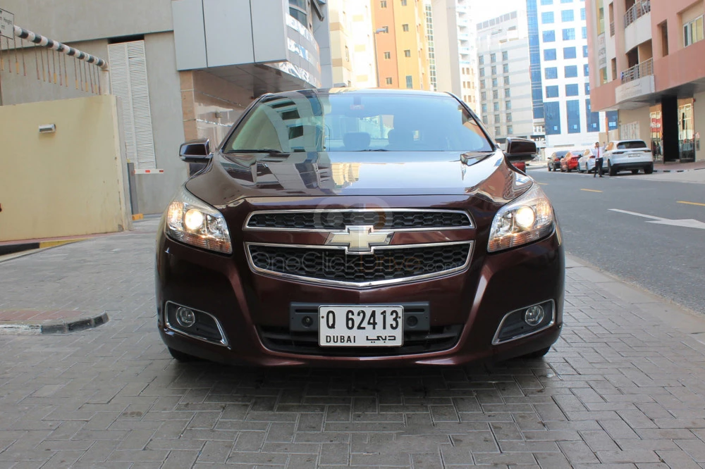 Maroon Chevrolet Malibu 2015 for rent in Dubai 2