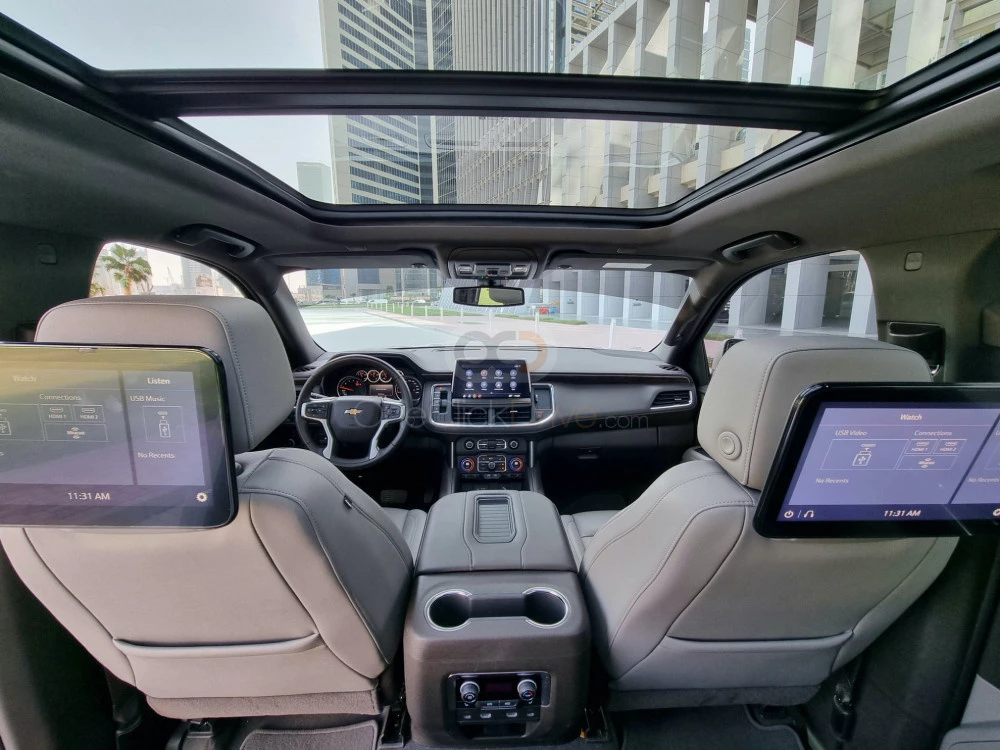 Beige Chevrolet Tahoe LT 2021 for rent in Sharjah 6