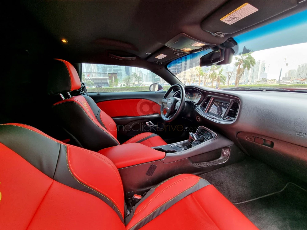 Red Dodge Challenger V8 RT Demon Widebody 2021 for rent in Dubai 6