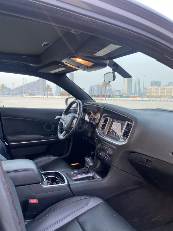 Black Dodge Charger V6 2020 for rent in Dubai 6