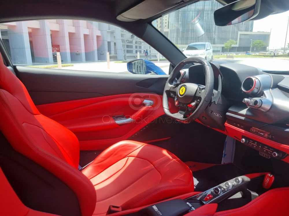 Mavi Ferrari F8 Tributo 2022 for rent in Dubai 5