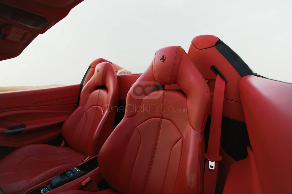 rood Ferrari F8 Tributo Spider 2020 for rent in Dubai 7