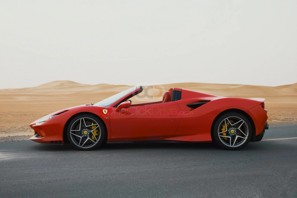 rood Ferrari F8 Tributo Spider 2020 for rent in Dubai 2