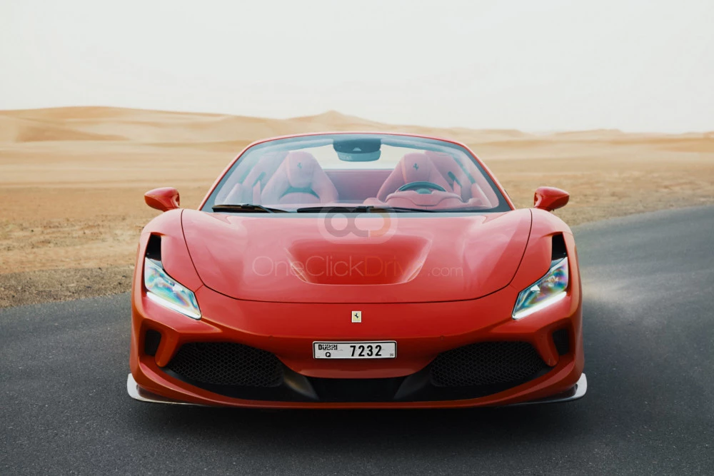 rood Ferrari F8 Tributo Spider 2020 for rent in Dubai 3