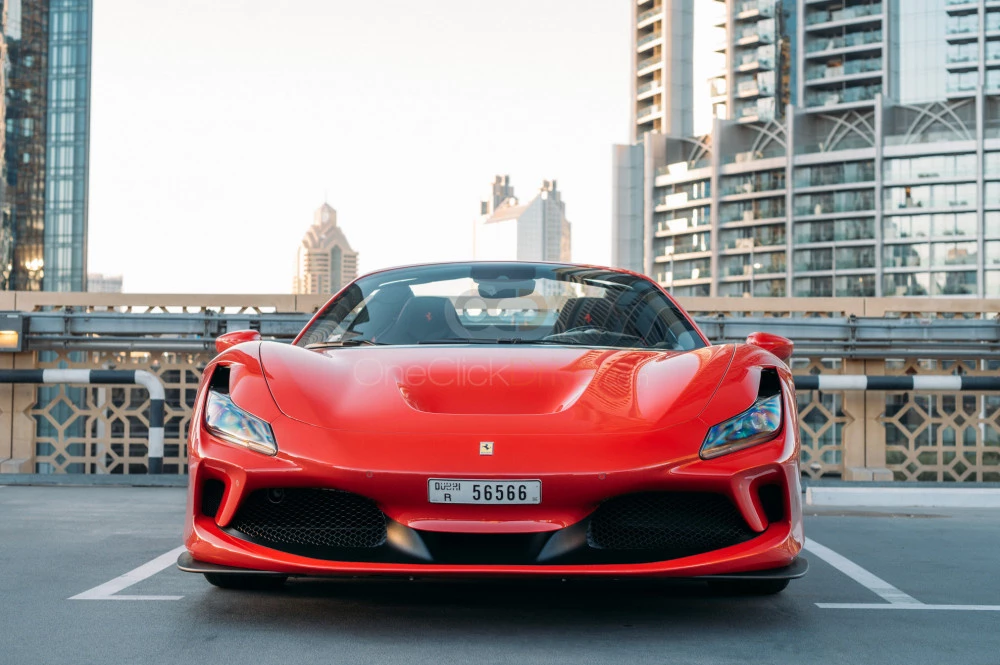 Red Ferrari F8 Tributo Spider 2022 for rent in Dubai 5