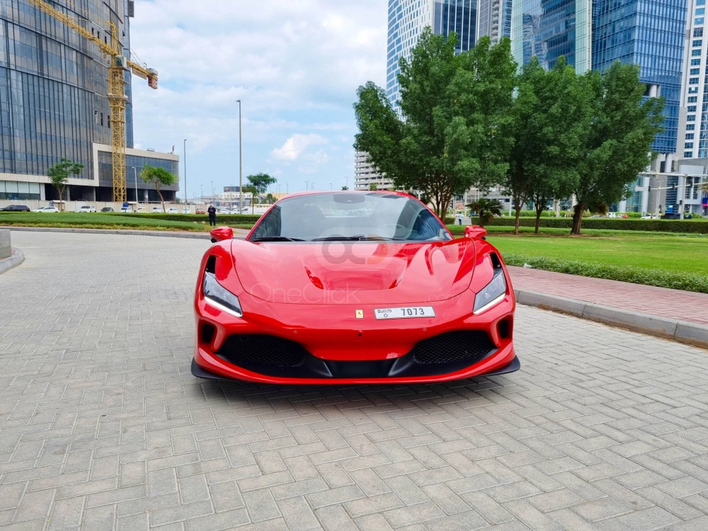 rojo Ferrari F8 Tributo 2022 for rent in Dubai 3