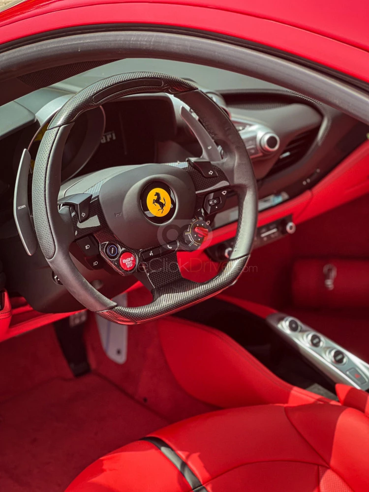 Beyaz Ferrari F8 Tributo 2022 for rent in Dubai 6