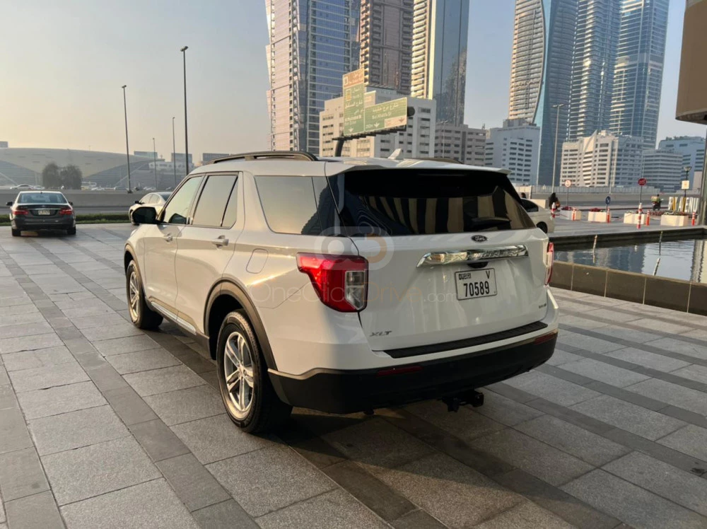 White Ford Explorer 2020 for rent in Dubai 8
