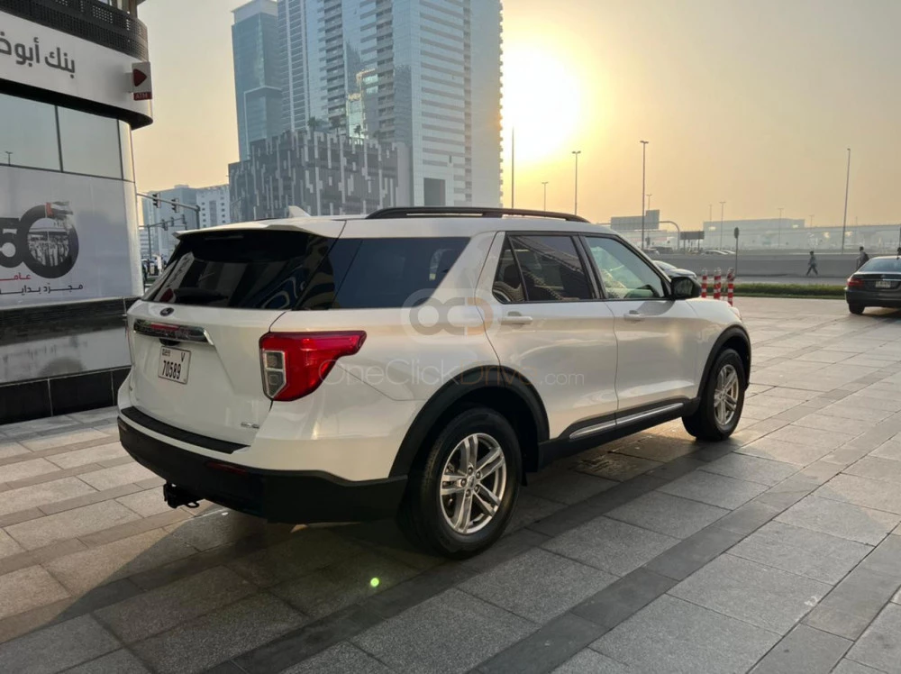 White Ford Explorer 2020 for rent in Dubai 4