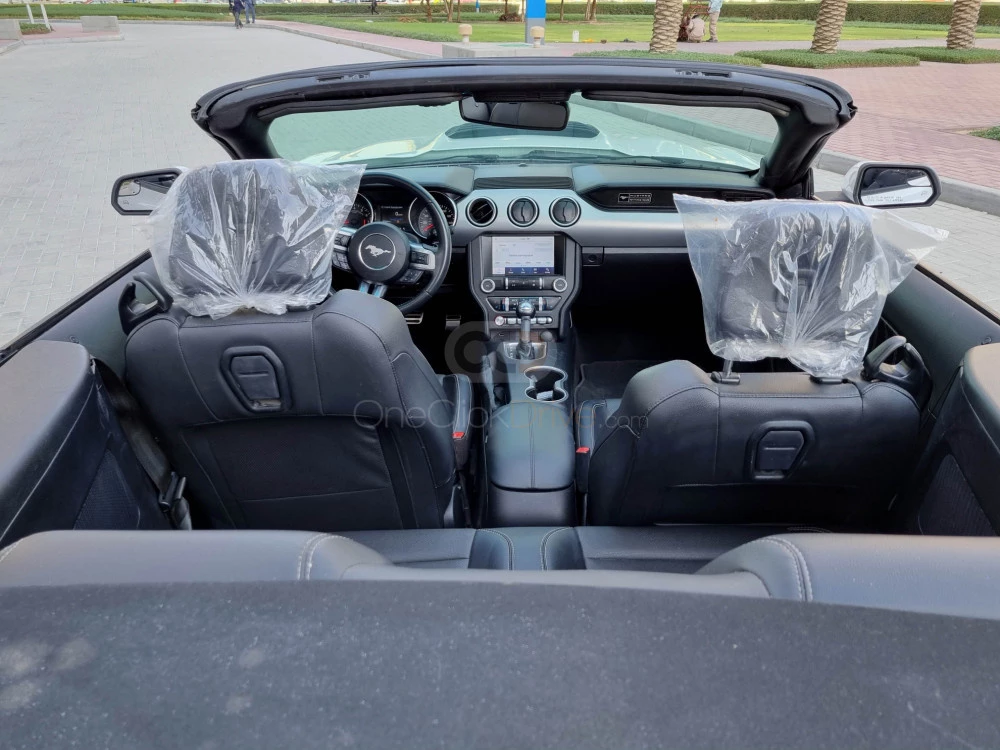 White Ford Mustang Shelby GT Kit Convertible V4 2020 for rent in Dubai 5