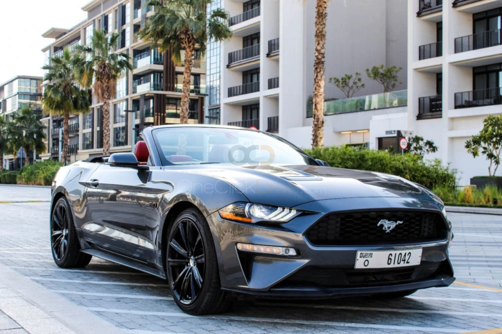 wit Ford Mustang EcoBoost Convertible V4 2019 for rent in Dubai 1