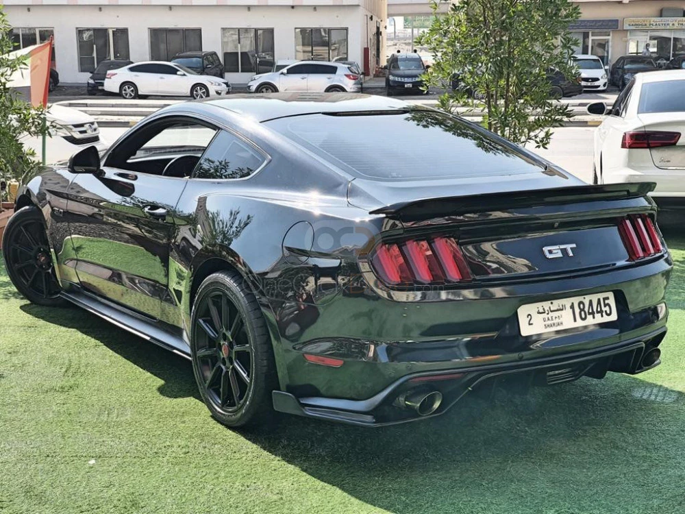 Black Ford Mustang GT Coupe V8 2017 for rent in Dubai 5