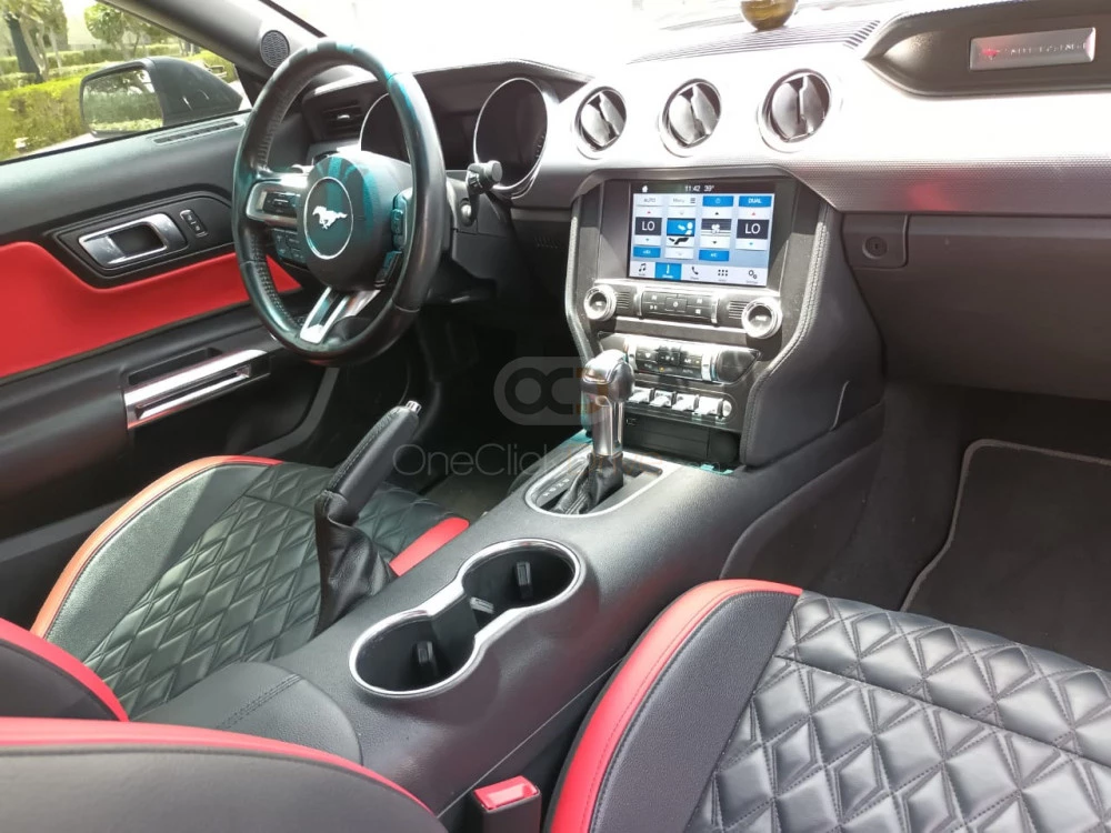 Red Ford Mustang GT Coupe V8 2019 for rent in Dubai 13