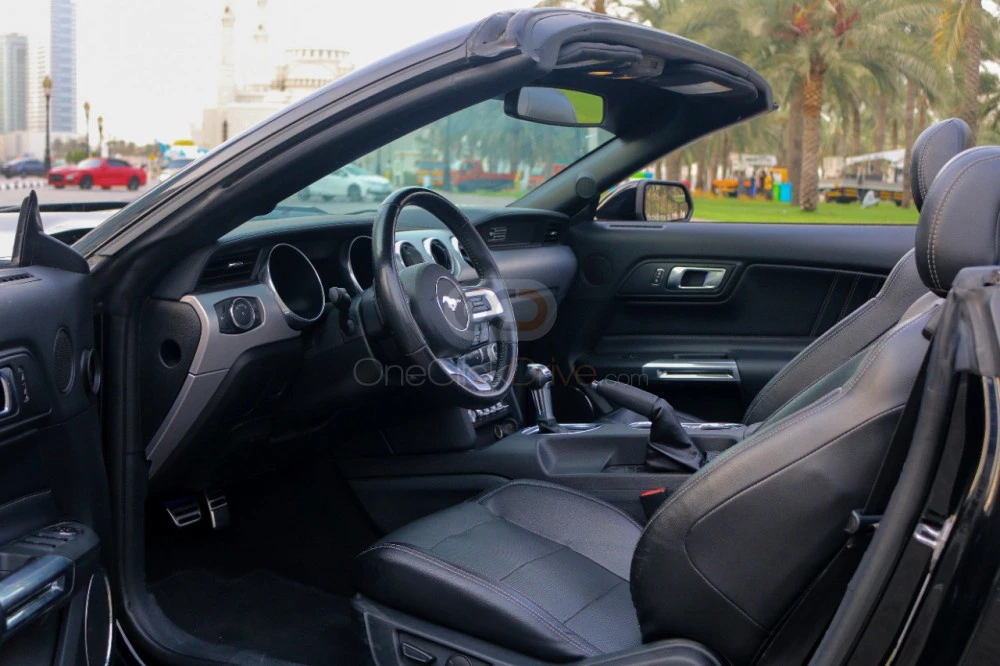 Gray Ford Mustang Shelby GT Convertible V8 2019 for rent in Sharjah 12