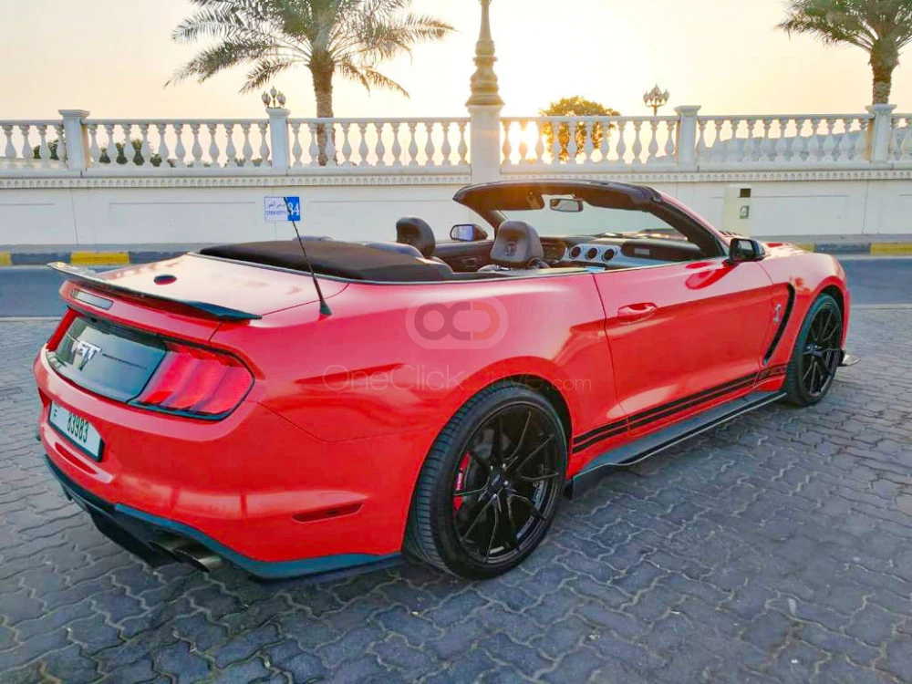 Red Ford Mustang Shelby GT500 Convertible V8 2019 for rent in Dubai 8
