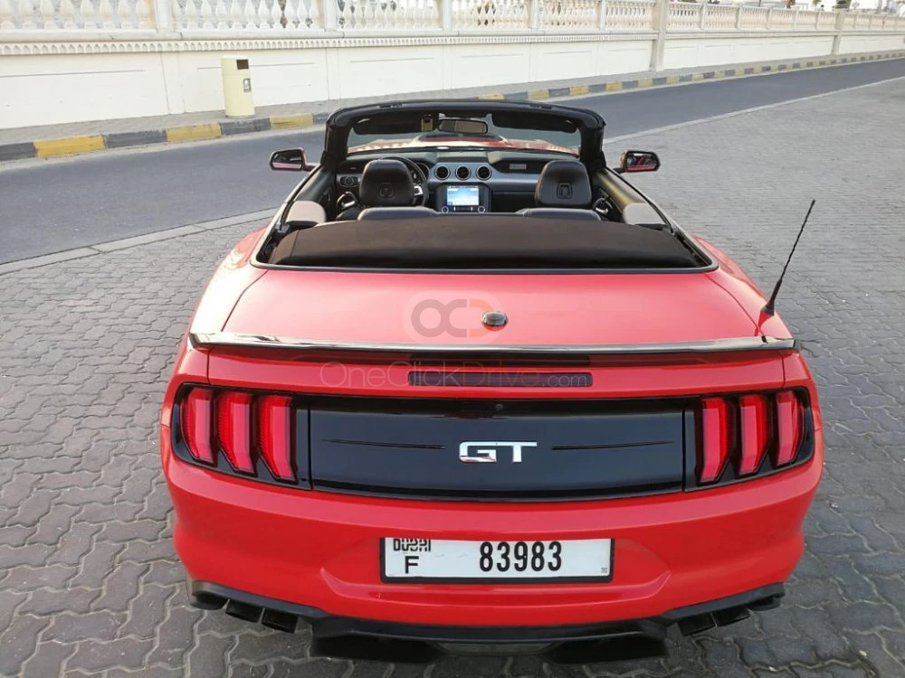 Red Ford Mustang Shelby GT500 Convertible V8 2019 for rent in Dubai 6