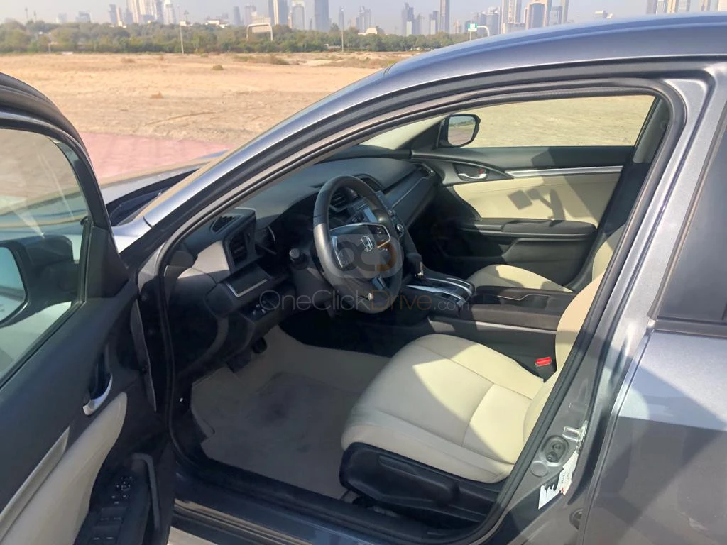 Gray Honda Civic 2020 for rent in Dubai 5