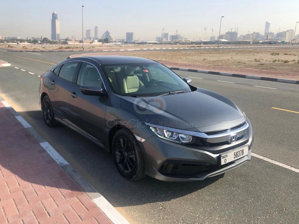 Gray Honda Civic 2020 for rent in Dubai 1