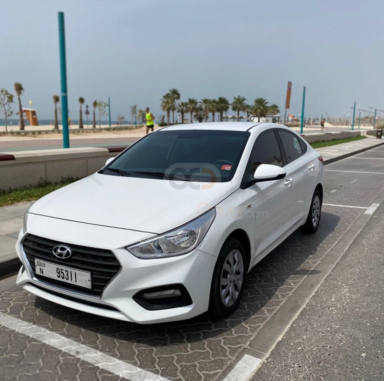 White Hyundai Accent 2019 for rent in Dubai 4