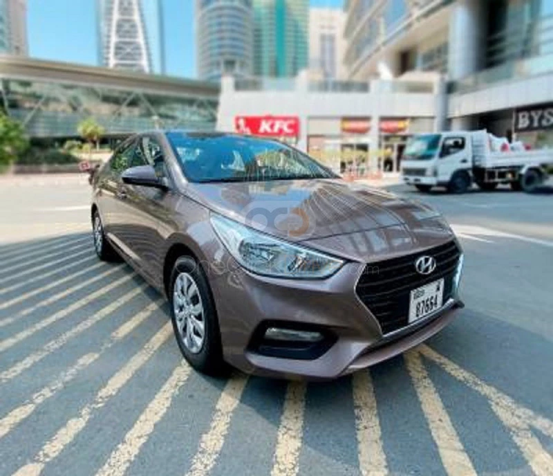 Rose goud Hyundai Accent 2020 for rent in Dubai 1