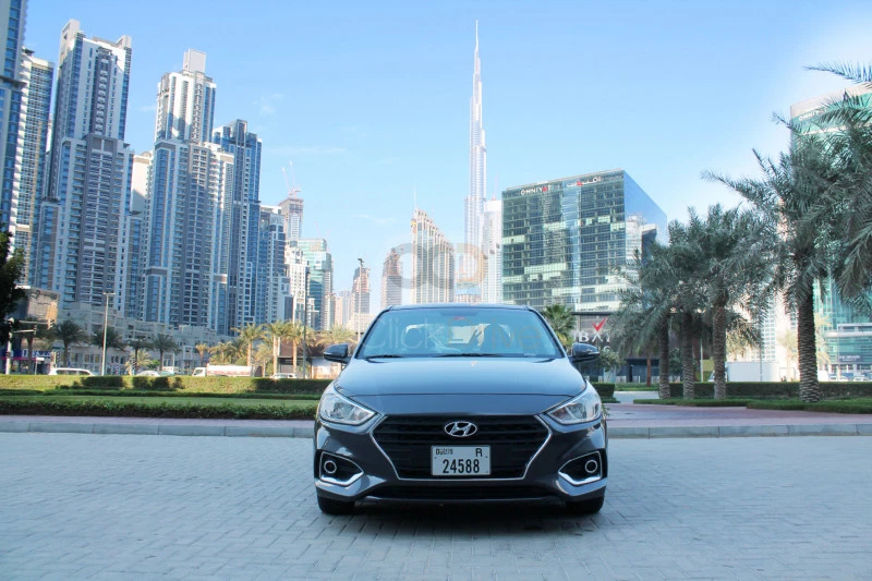 Dark Gray Hyundai Accent 2020 for rent in Dubai 5