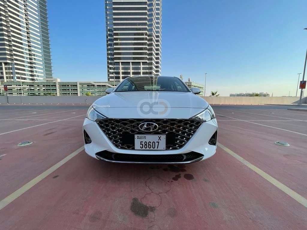 White Hyundai Accent 2022 for rent in Dubai 3