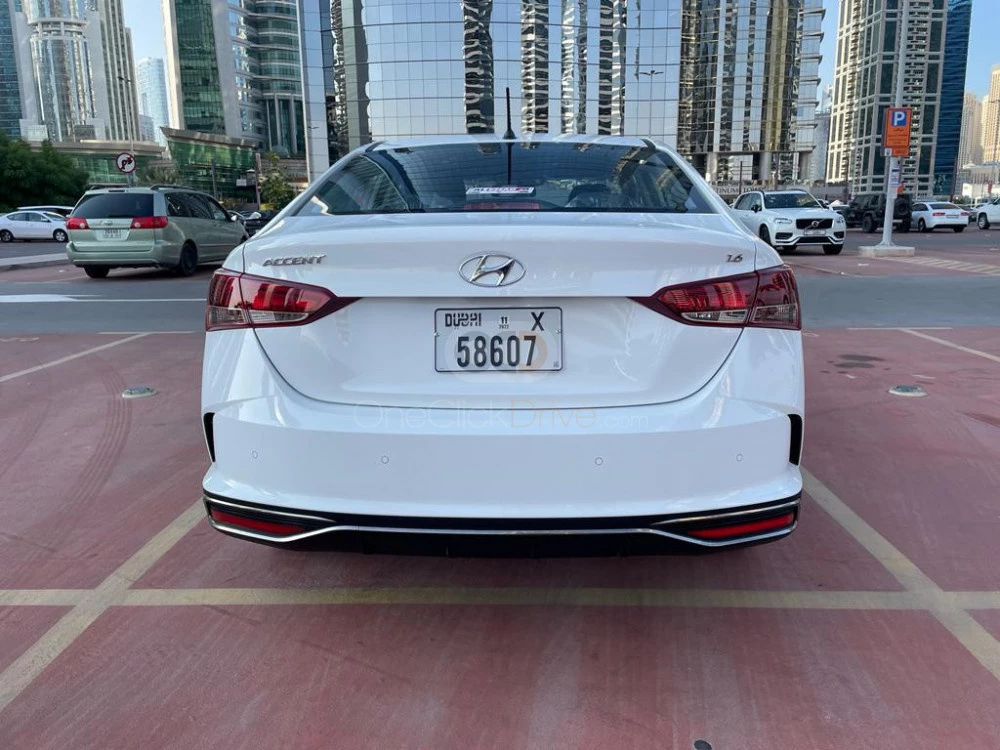 White Hyundai Accent 2022 for rent in Dubai 4