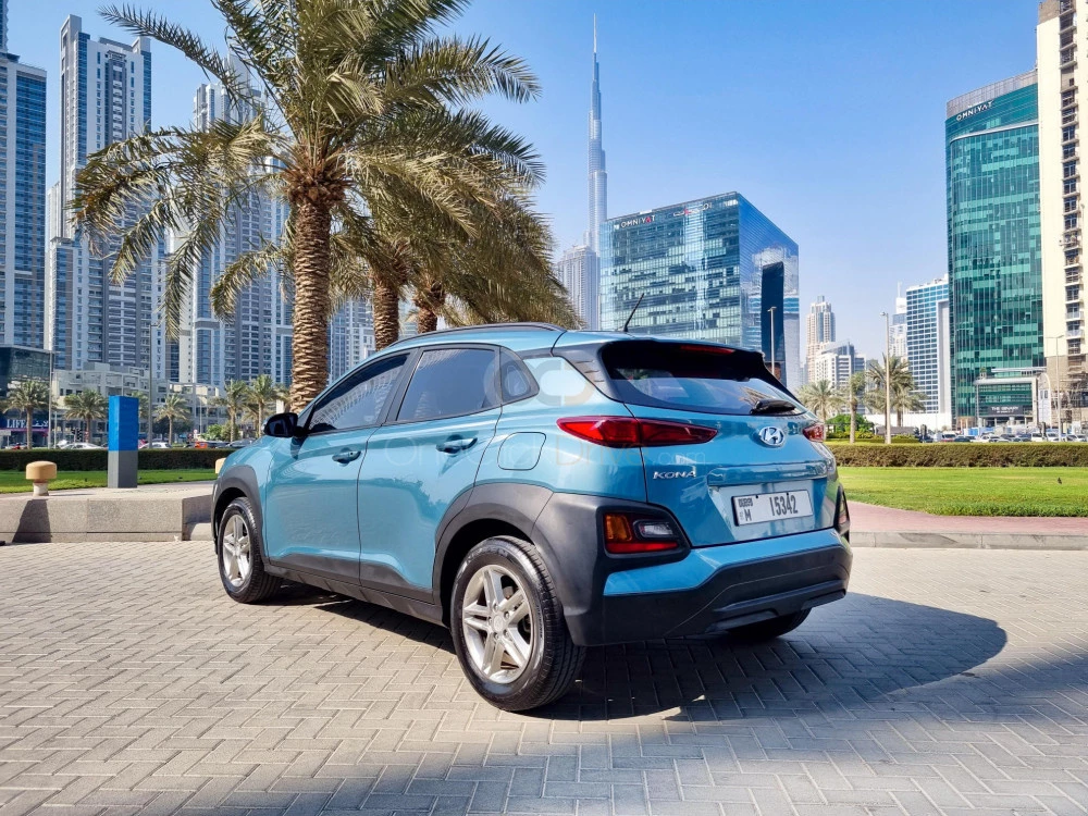 Sapphire Blue Hyundai Kona 2019 for rent in Sharjah 9