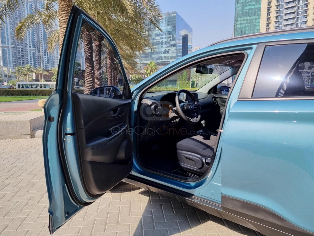Sapphire Blue Hyundai Kona 2019 for rent in Dubai 7