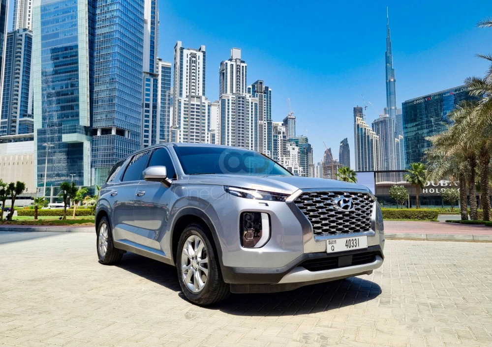 Sapphire Blue Hyundai Palisade 2020 for rent in Sharjah 1