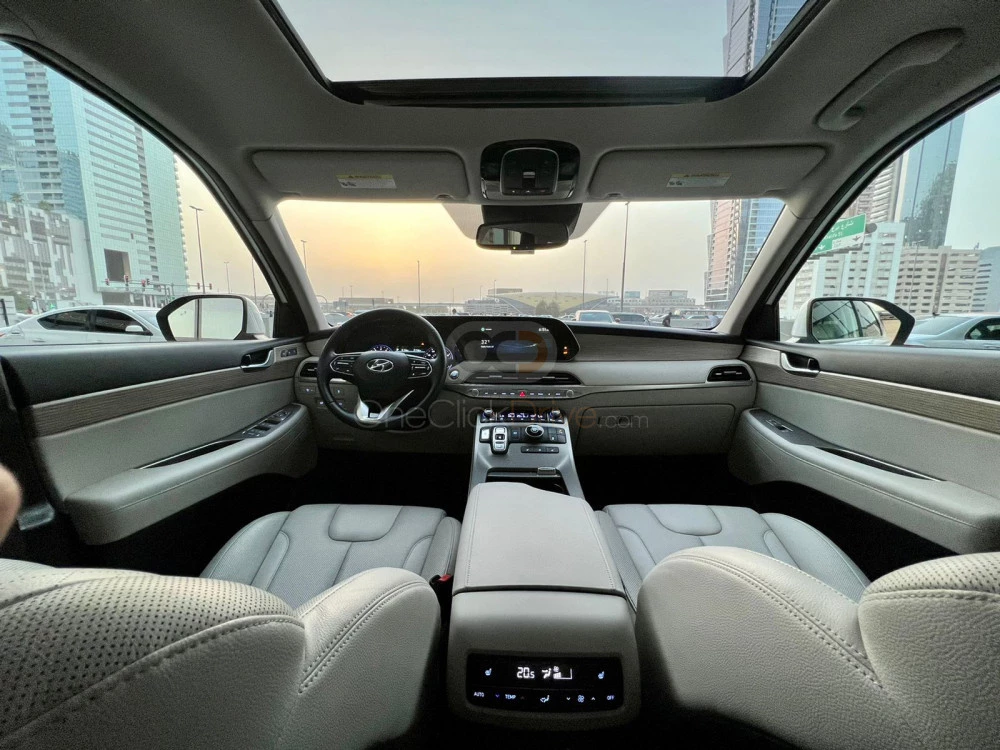 White Hyundai Palisade 2021 for rent in Dubai 3