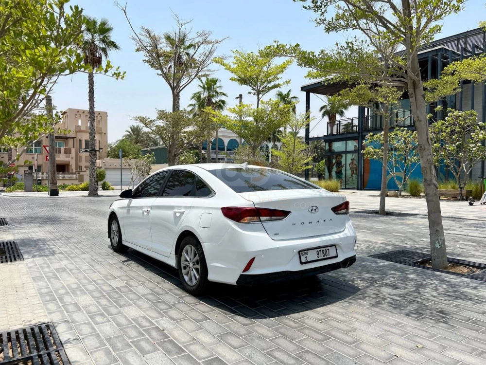 White Hyundai Sonata 2018 for rent in Dubai 5