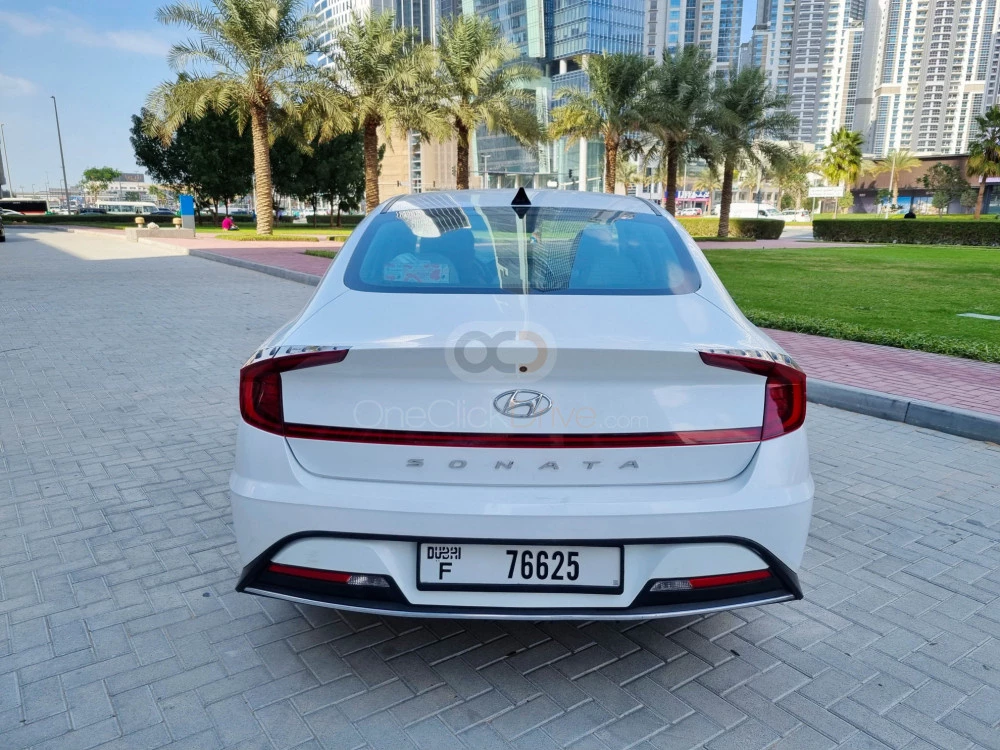 White Hyundai Sonata 2021 for rent in Dubai 9