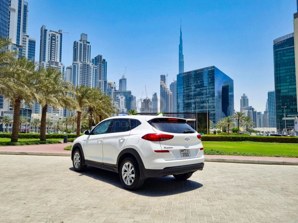 White Hyundai Tucson 2021 for rent in Dubai 11