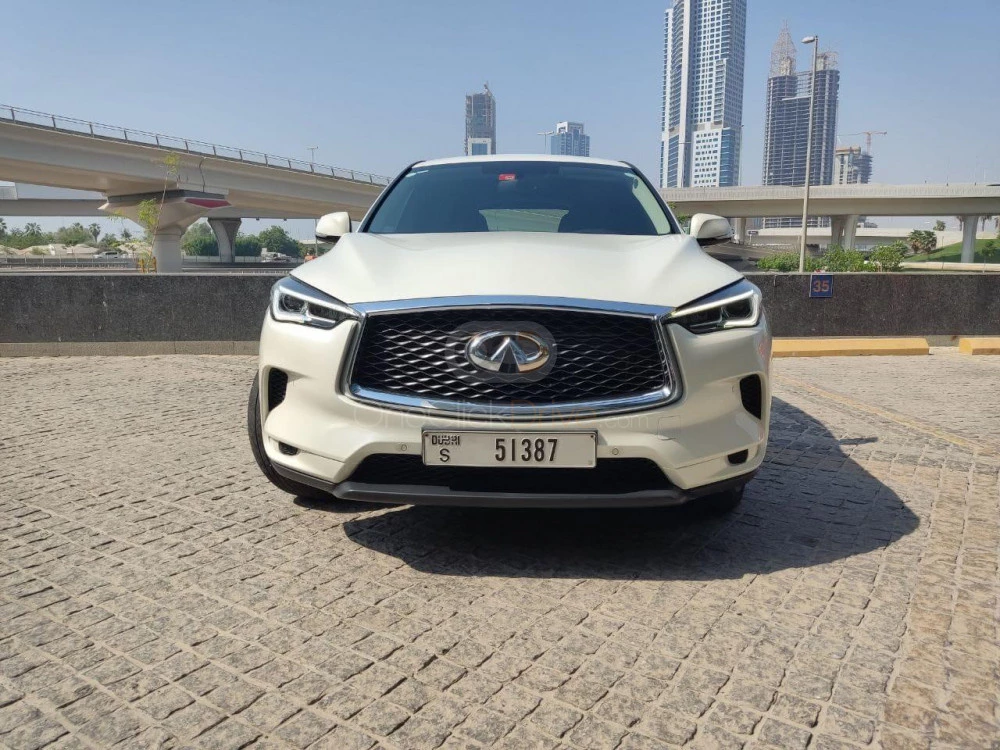 White Infiniti QX50 2020 for rent in Dubai 1