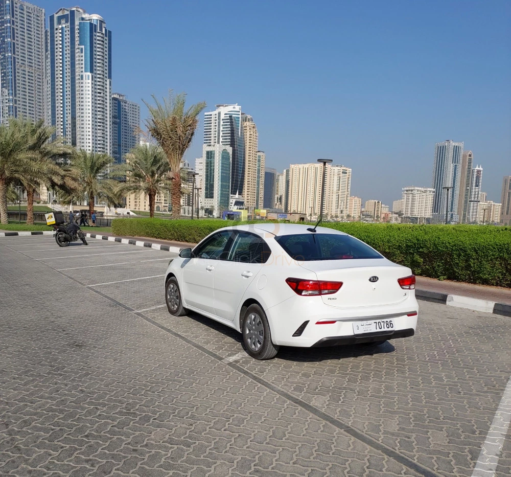 White Kia Rio Sedan 2021 for rent in Dubai 7
