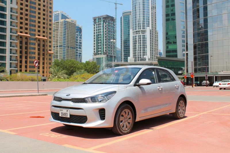 Silver Kia Rio Hatchback 2020 for rent in Dubai 1
