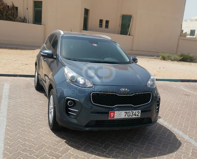 Dark Gray Kia Sportage 2018 for rent in Abu Dhabi 1