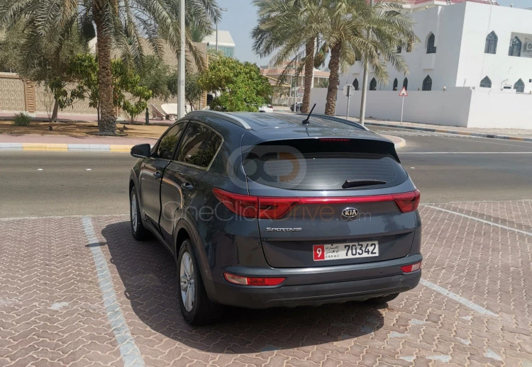 Dark Gray Kia Sportage 2018 for rent in Abu Dhabi 3